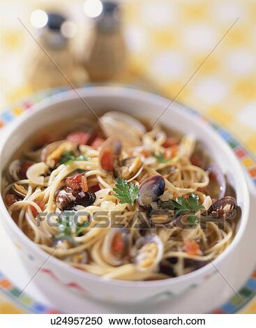 Vongole Bianco Soup View Large Photo Image Stock Image - Vongole Bianco Soup. Fotosearch
