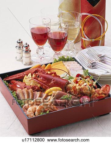 Stock Image - Western Style Dishes For The New Year. Fotosearch