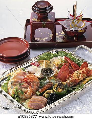 Western Style Dishes For The New Year View Large Photo Image Stock Photo - Western Style Dishes For The New Year. Fotosearch