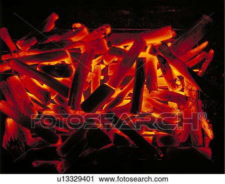 Stock Image - Charcoal Fire. Fotosearch