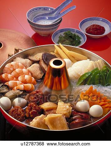 Chinese Assorted Pot View Large Photo Image Stock Photo - Chinese Assorted Pot. Fotosearch