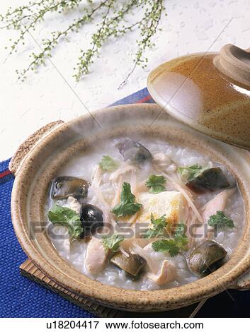 Chinese Rice Porridge With Rice Cake View Large Photo Image Stock Photo - Chinese Rice Porridge With Rice Cake. Fotosearch