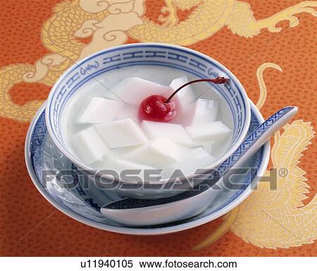 Stock Photography - Chinese-Style Almond Jelly. Fotosearch