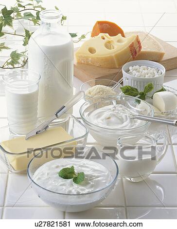 Stock Image - Dairy-Products Set. Fotosearch