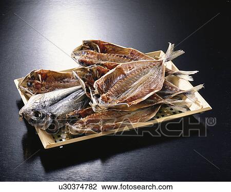 Stock Image - Dried Horse Mackerel. Fotosearch