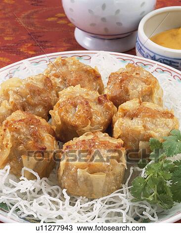 Stock Image - Fried Meat Dumpling.. Fotosearch