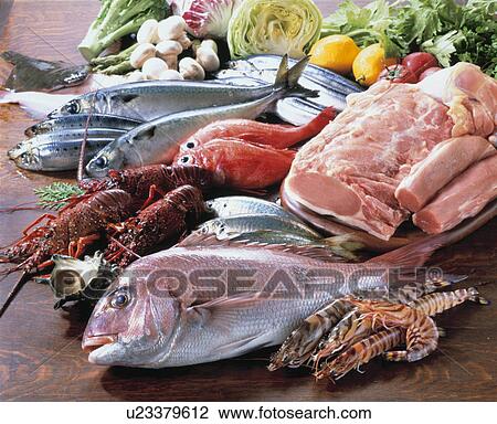 Meat, Sea Food View Large Photo Image Stock Image - Meat, Sea Food. Fotosearch