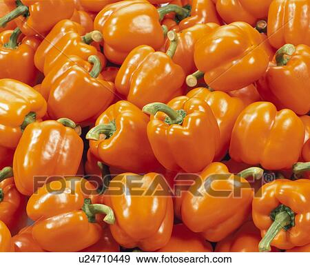 Orange Green Pepper View Large Photo Image Stock Photo - Orange Green Pepper. Fotosearch
