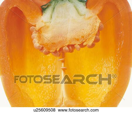 Orange Green Pepper View Large Photo Image Stock Photo - Orange Green Pepper. Fotosearch