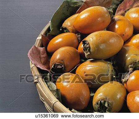 Stock Photo - Persimmon, Fudegaki Persimmon. Fotosearch