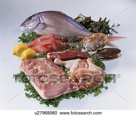 Pork, Duck, Sea Food View Large Photo Image Stock Image - Pork, Duck, Sea Food. Fotosearch