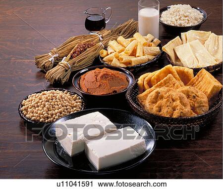 Stock Image - Processed Soy Product Set. Fotosearch