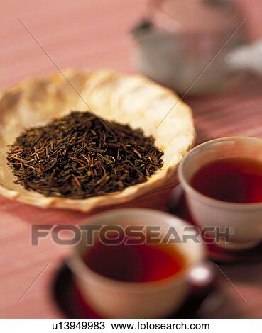 Stock Image - Roasted Green Tea. Fotosearch
