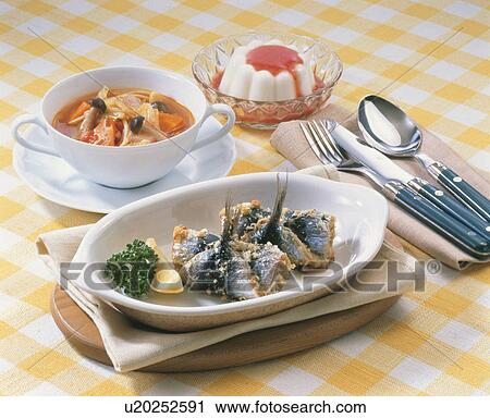 Stock Image - Sardine Baked With Bread Crumbs. Fotosearch