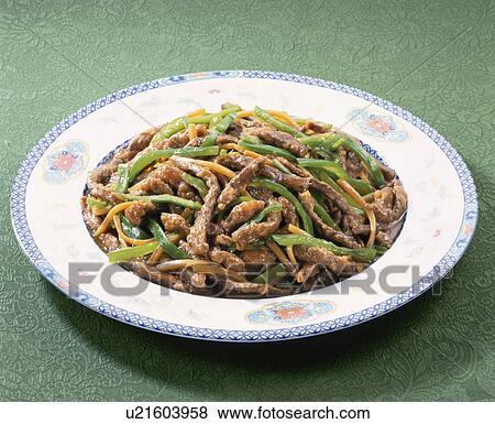 Shredded Beef With Pepper View Large Photo Image Stock Photo - Shredded Beef With Pepper. Fotosearch