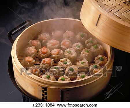 Picture - Steamed Meat Dumpling. Fotosearch