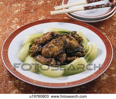 Stock Image - Stir-Fried Dish Of Oyster With Tofu. Fotosearch