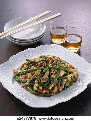 Stir Fried Garlic Bud And Pork View Large Photo Image Stock Photo - Stir Fried Garlic Bud And Pork. Fotosearch