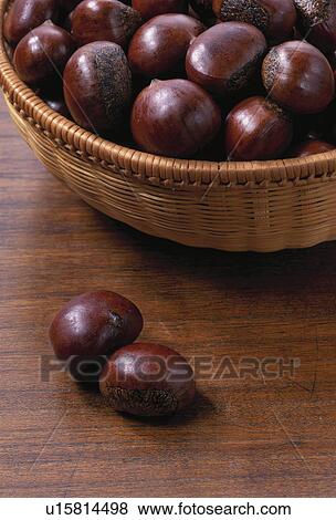 Stock Photo - Sweet Roasted Chestnut, Chestnut. Fotosearch