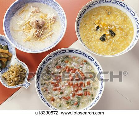 Three Sorts Of Chinese Rice Porridge View Large Photo Image Stock Image - Three Sorts Of Chinese Rice Porridge. Fotosearch