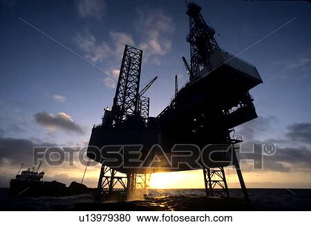 Close-up View of Offshore Oil Drilling Rig at Sunset View Large Photo Image Stock Image - Close-up View of Offshore Oil Drilling Rig at Sunset. Fotosearch