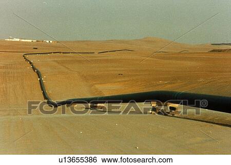 Stock Photograph - Desert Pipeline. Fotosearch
