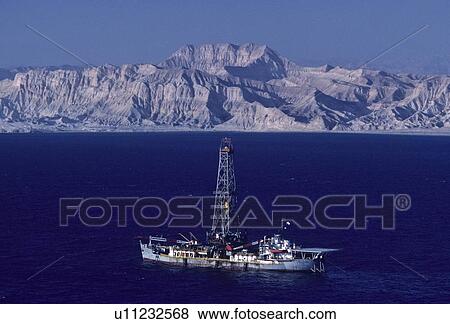 Drillship Working in the Gulf of Suez View Large Photo Image Stock Photo - Drillship Working in the Gulf of Suez. Fotosearch
