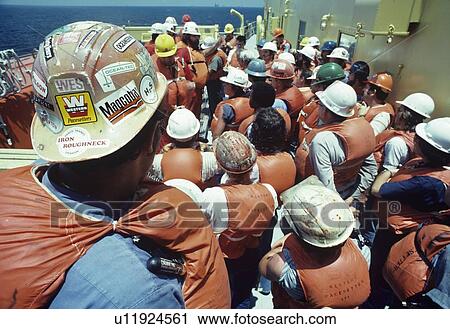 Lifeboat Safety Drill on Offshore Oil Drilling Rig View Large Photo Image Stock Image - Lifeboat Safety Drill on Offshore Oil Drilling Rig. Fotosearch