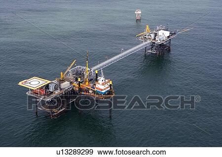 Liftboat Performing Production Platform Maintenance View Large Photo Image Stock Photo - Liftboat Performing Production Platform Maintenance. Fotosearch