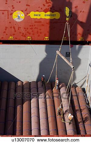 Offloading Pipe from Cargo Ship View Large Photo Image Stock Image - Offloading Pipe from Cargo Ship. Fotosearch