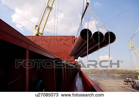 Offloading Pipe from Cargo Ship View Large Photo Image Stock Image - Offloading Pipe from Cargo Ship. Fotosearch