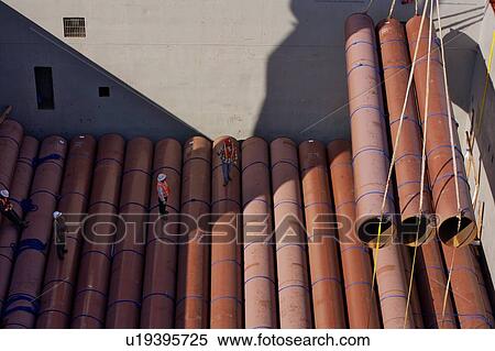 Offloading Pipe from Cargo Ship View Large Photo Image Stock Photography - Offloading Pipe from Cargo Ship. Fotosearch