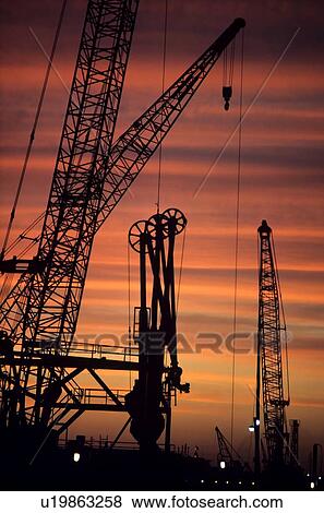 Offshore Cranes View Large Photo Image Stock Photo - Offshore Cranes. Fotosearch