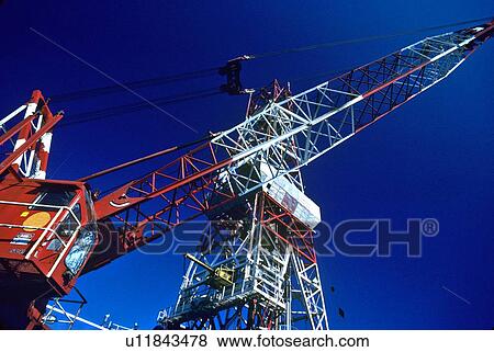 Stock Photo - Offshore Oil Drilling Rig, Crane and Derrick. Fotosearch