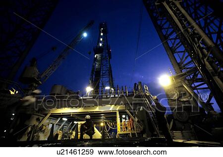 Stock Photo - Offshore Oil Drilling Rig Drillfloor. Fotosearch