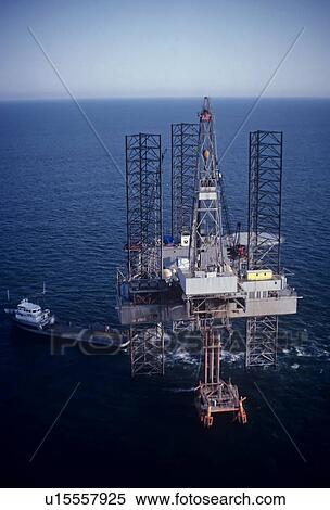 Offshore Oil Drilling Rig Operating over Jacket View Large Photo Image Stock Photography - Offshore Oil Drilling Rig Operating over Jacket. Fotosearch