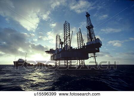 Offshore Oil Drilling Rig View Large Photo Image Stock Photo - Offshore Oil Drilling Rig. Fotosearch