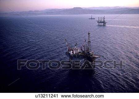 Offshore Oil Drilling Rigs in Gulf of Suez View Large Photo Image Stock Image - Offshore Oil Drilling Rigs in Gulf of Suez. Fotosearch