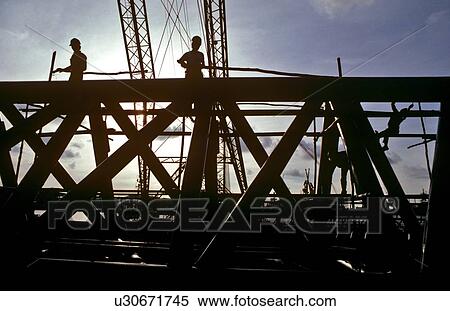 Stock Photography - Offshore Production Jacket Fabrication. Fotosearch