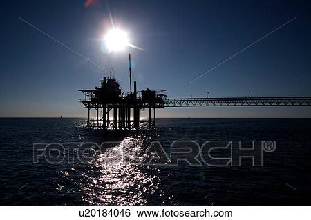 Offshore Production Platform and Walkway View Large Photo Image Stock Photograph - Offshore Production Platform and Walkway. Fotosearch