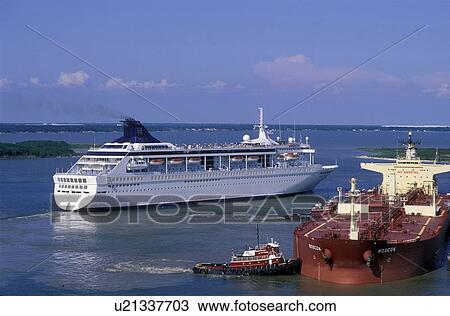 Oil Tanker and Cruise Ship in Channel View Large Photo Image Stock Image - Oil Tanker and Cruise Ship in Channel. Fotosearch