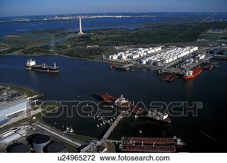 Oil Tankers in Houston Ship Channel with San Jacinto Monument in Background View Large Photo Image Stock Image - Oil Tankers in Houston Ship Channel with San Jacinto Monument in Background. Fotosearch