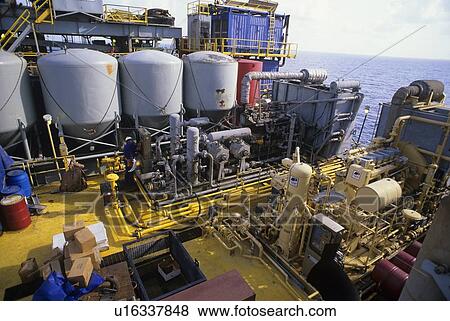 Onboard Offshore Oil Drilling Rig View Large Photo Image Stock Photo - Onboard Offshore Oil Drilling Rig. Fotosearch