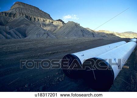 Stock Image - Pipeline Construction. Fotosearch