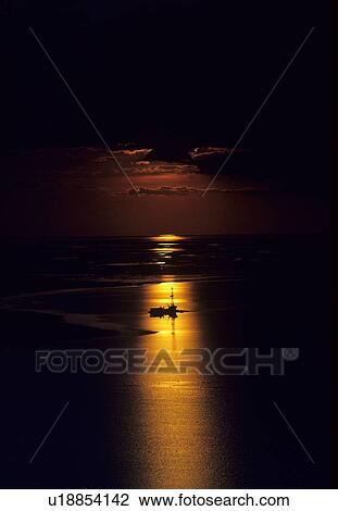 Shallow Water Oil Drilling Barge with Water Reflection View Large Photo Image Stock Image - Shallow Water Oil Drilling Barge with Water Reflection. Fotosearch