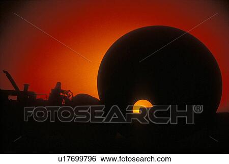 Stock Photograph - Silhouette of Pipeline. Fotosearch