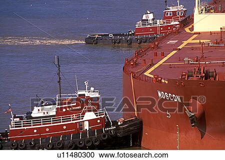 Tugboats Moving Oil Tanker in Channel View Large Photo Image Stock Image - Tugboats Moving Oil Tanker in Channel. Fotosearch