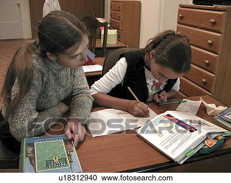Stock Image - 7732, people, book, person, girl, background. Fotosearch