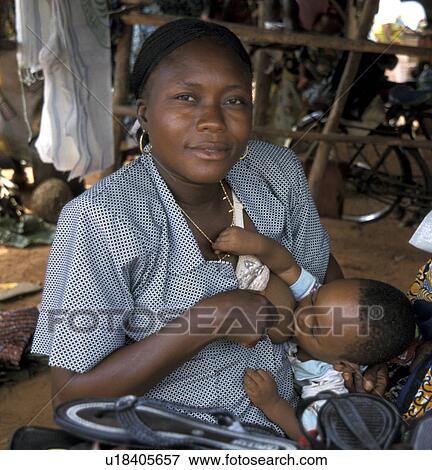 Stock Photo - abomey, child, mother, benin, person, people. Fotosearch