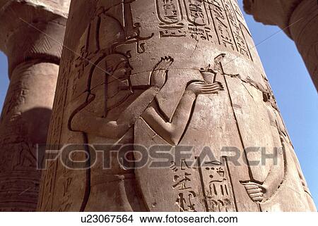 africa, hieroglyphics, egypt, ombo, kom, pillar View Large Photo Image Picture - africa, hieroglyphics, egypt, ombo, kom, pillar. Fotosearch
